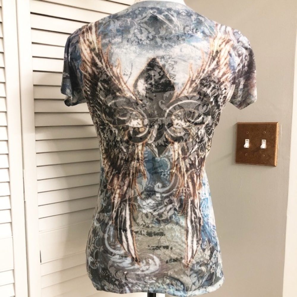 Daytrip Sheer Fleur Top Size Medium - Picture 2 of 3